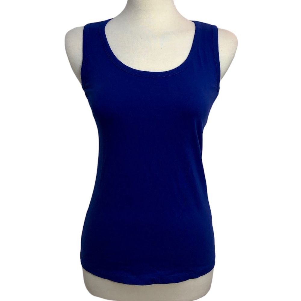 Carol Little Essentials Blue Violet Pima Cotton Tank Top NWT Women’s Small